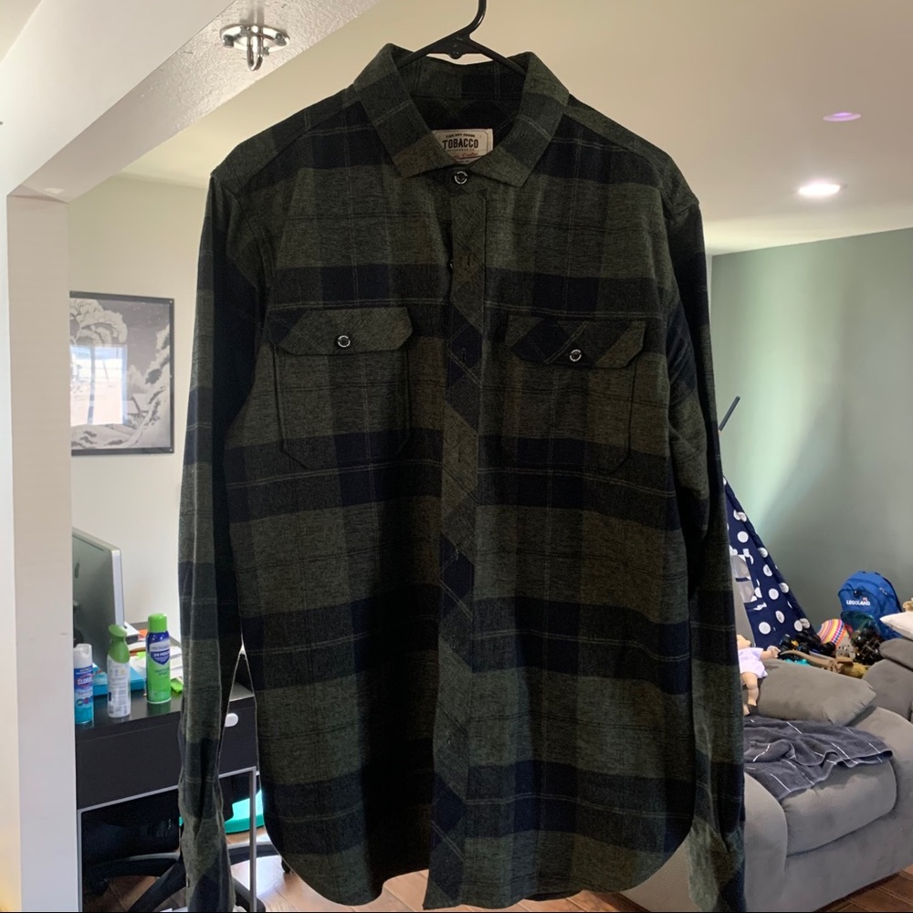 Tobacco motor wear flannel, like new!